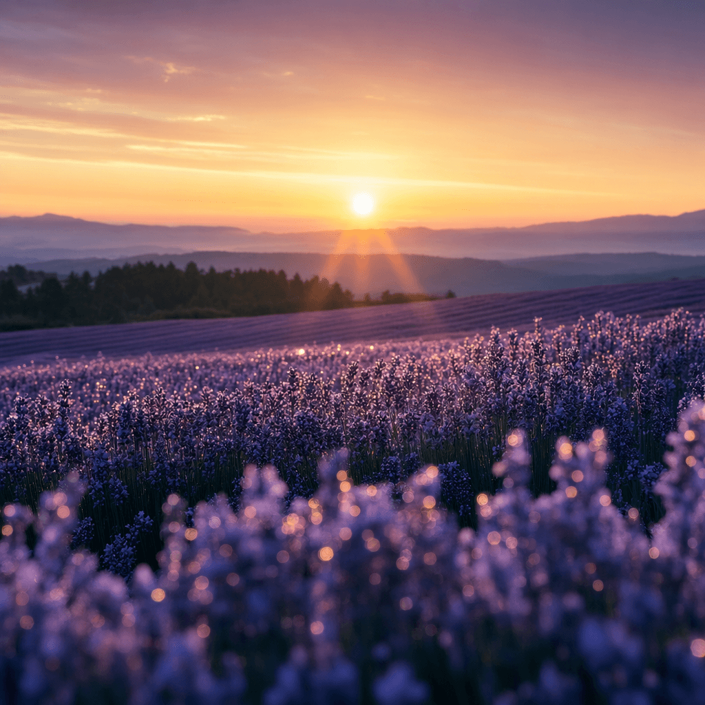 OpenAI generated lavender sunrise landscape