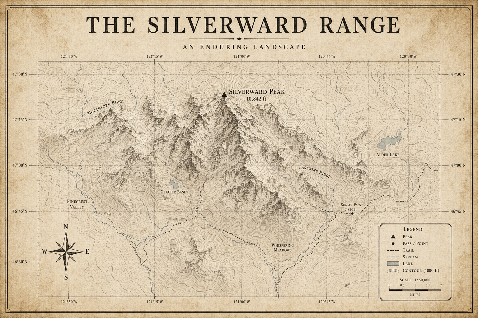 OpenAI generated mountain map
