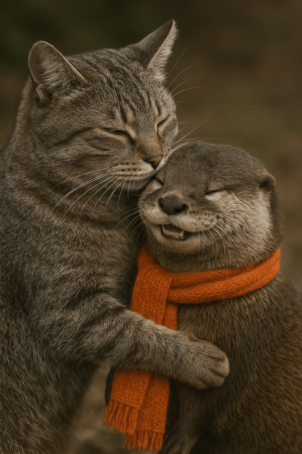 OpenAI generated realistic cat and otter